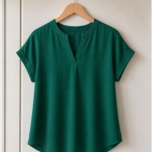 Emerald Peplum Top